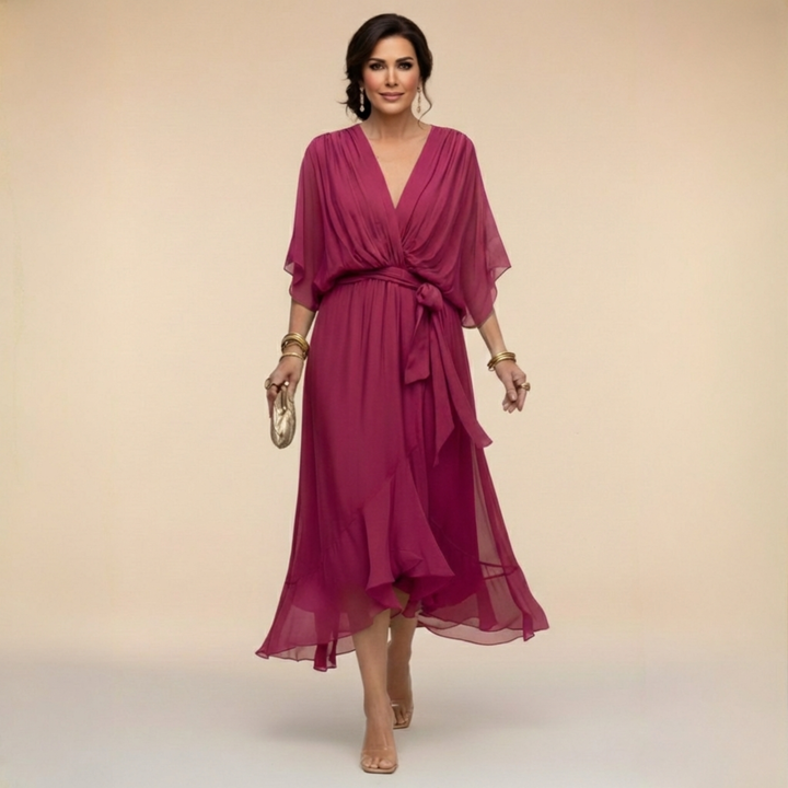 Monica – Elegant Flowing Chiffon Dress