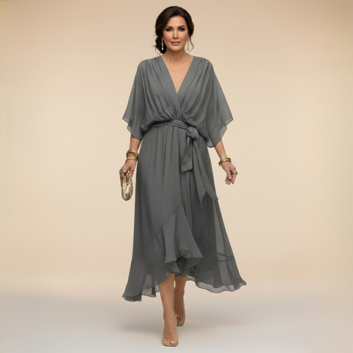 Monica – Elegant Flowing Chiffon Dress