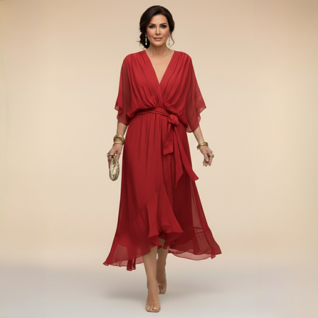 Monica – Elegant Flowing Chiffon Dress